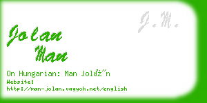 jolan man business card